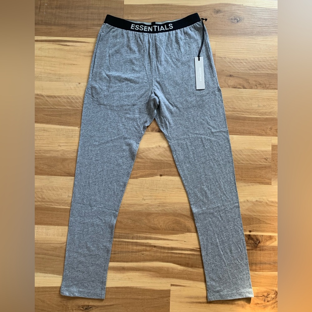 NEW FEAR OF GOD FOG ESSENTIALS GREY JERSEY LOUNGE PANTS - MEN'S SIZE SMALL